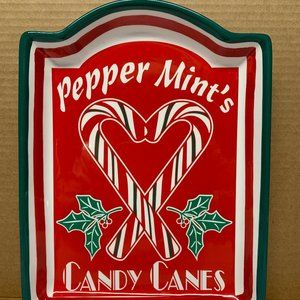 Pepper Mint's Candy Canes Tray/Dish